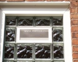 Παράθυρο υαλότουβλων 38x19cm με διπλό τζάμι και σήτα