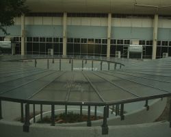 Κάλυωη εισόδου πάρκινγκ από κυψελωτό πολυκαρβονικό (Αλεξάνδρειο μέλαθρο-Θεσσαλονίκη)