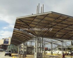 Στέγαστρο στάσεων σταθμός μετρό νομισματοκοπείου