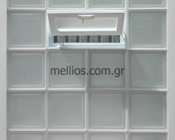 Παράθυρο υαλότουβλων 38x19cm με διπλό τζάμι και σήτα